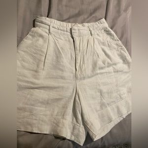 Abercrombie linen blend shorts tailored high rise